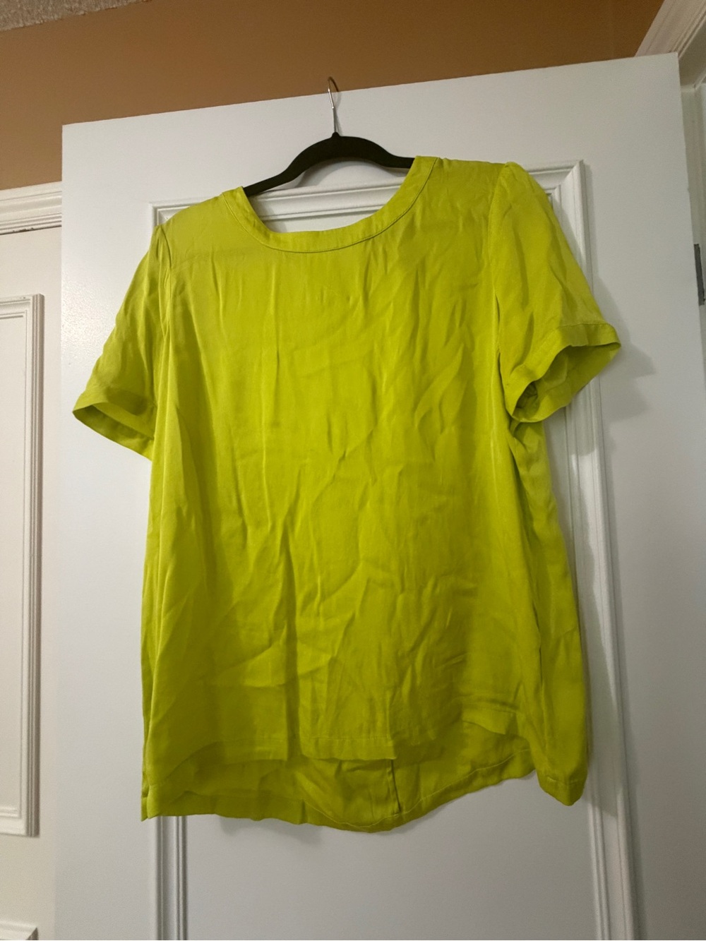 Pink Tartan Lime Green Short-Sleeve Blouse